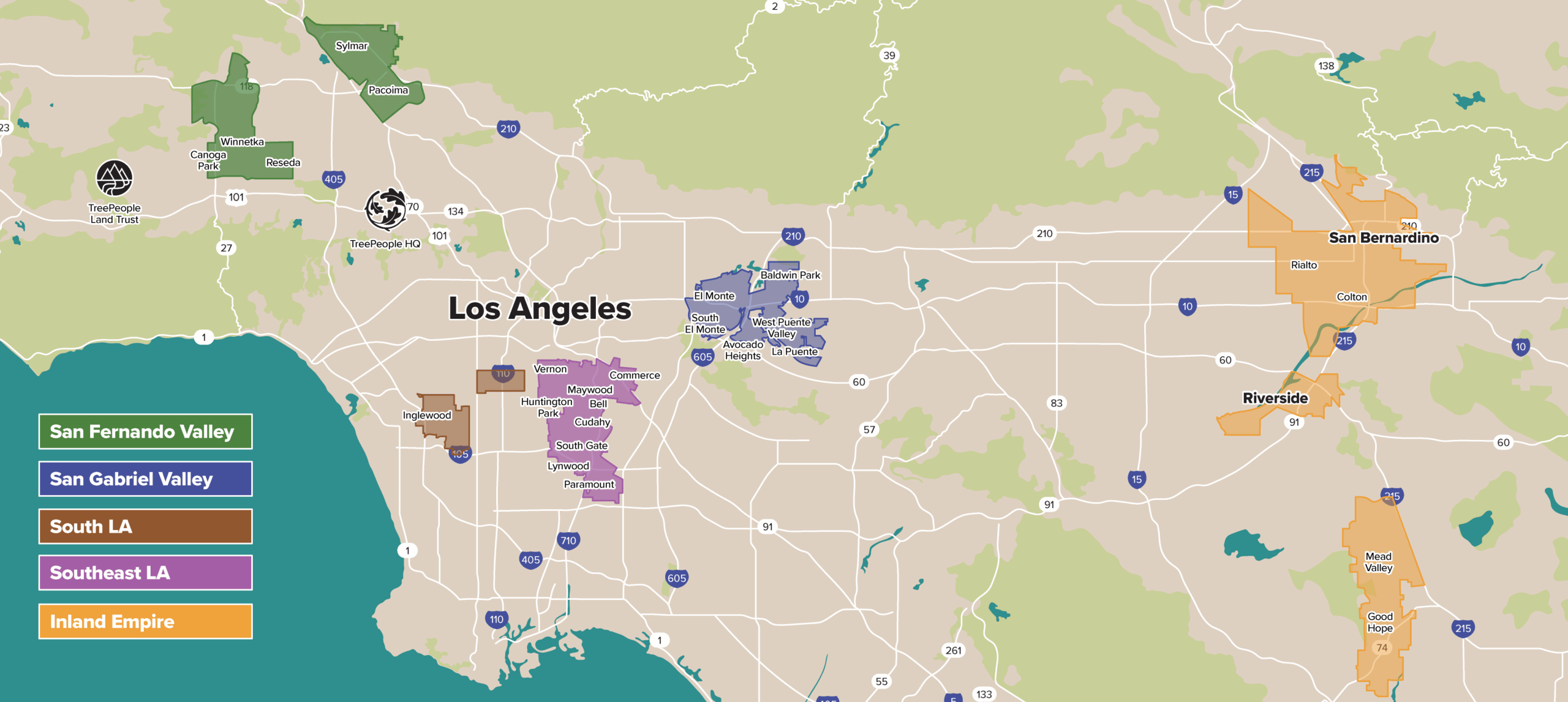 Current Project Areas Map